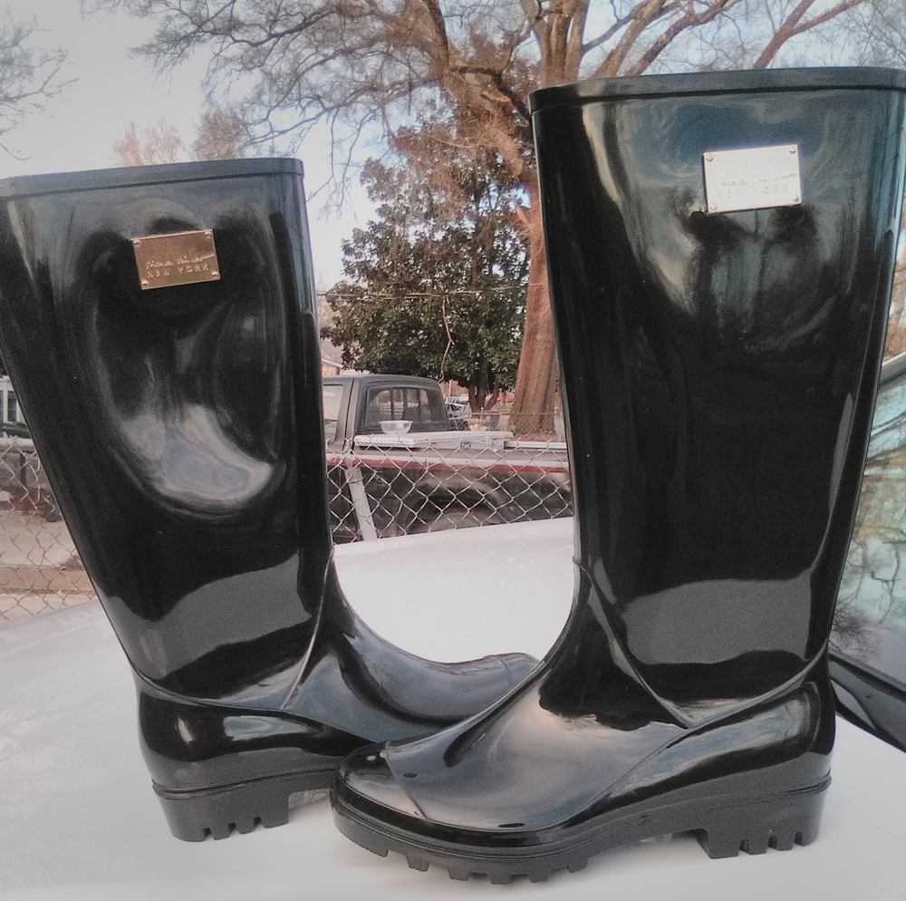 Nicole Miller Black Rain Boots